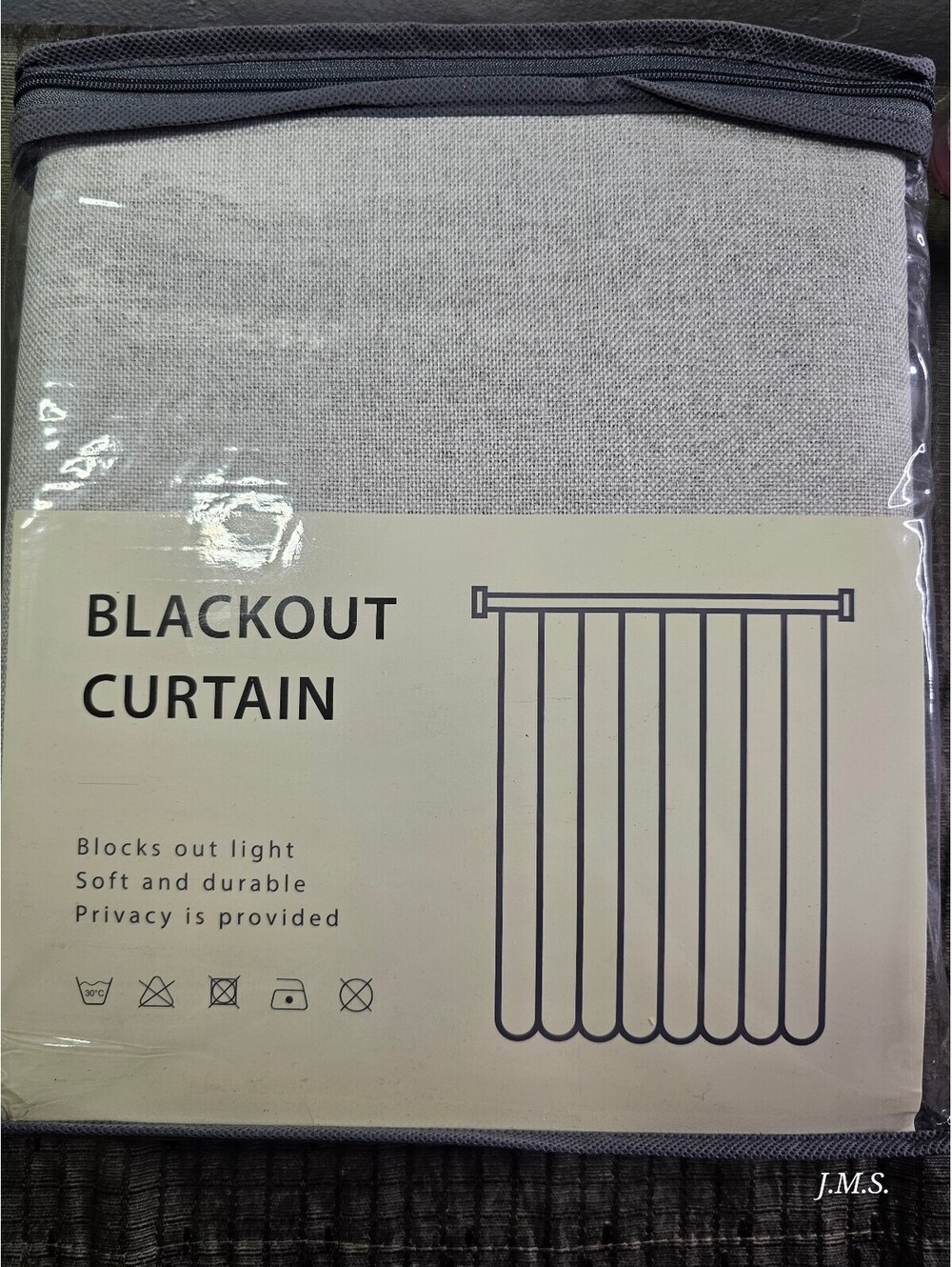 Gray Blackout Curtain - Light Blocking, Soft and Durable. W50xL96, 2 panels